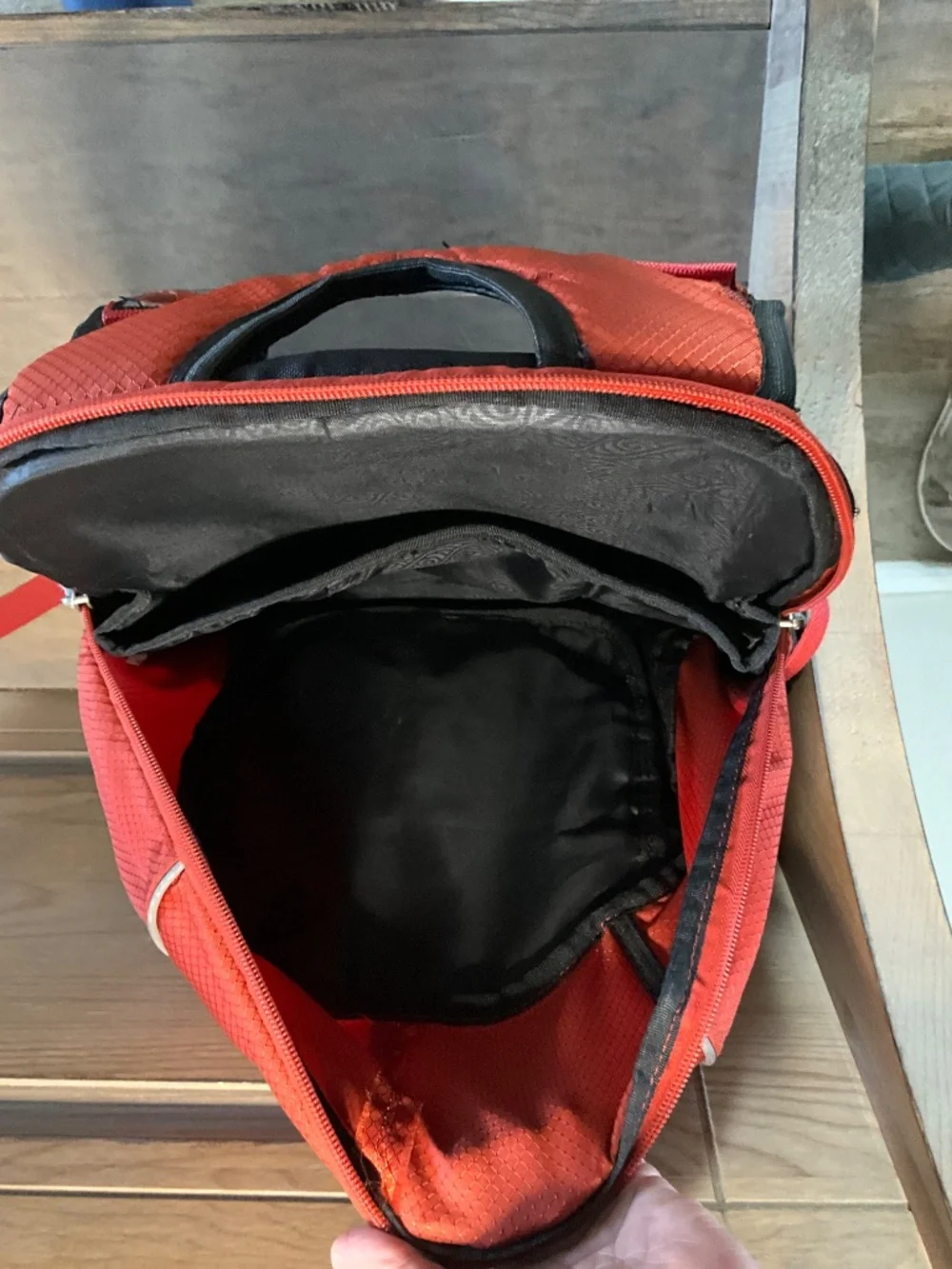 High Sierra Lightweight Backpack Orange Black Suspension System Multi Pocket GC